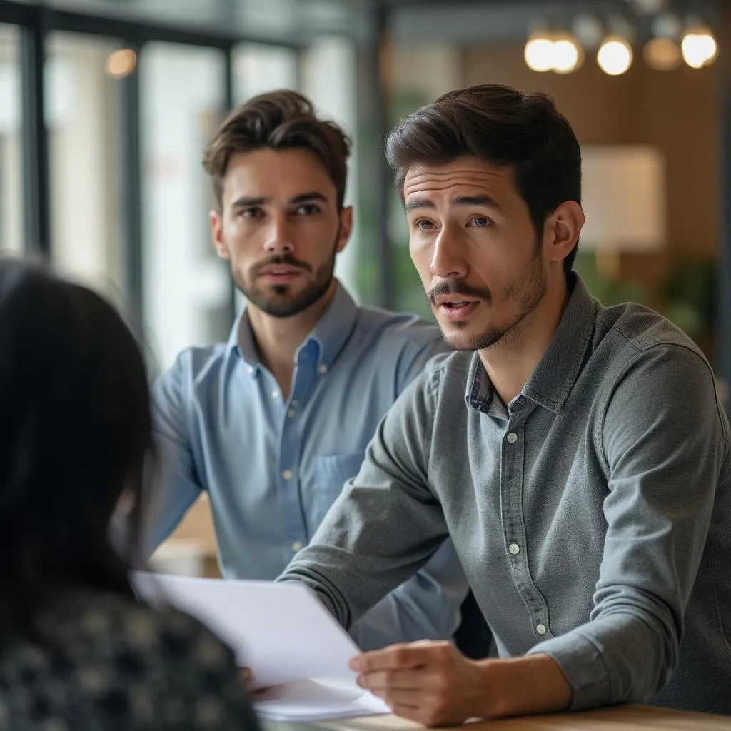 Client passively listening during consultation