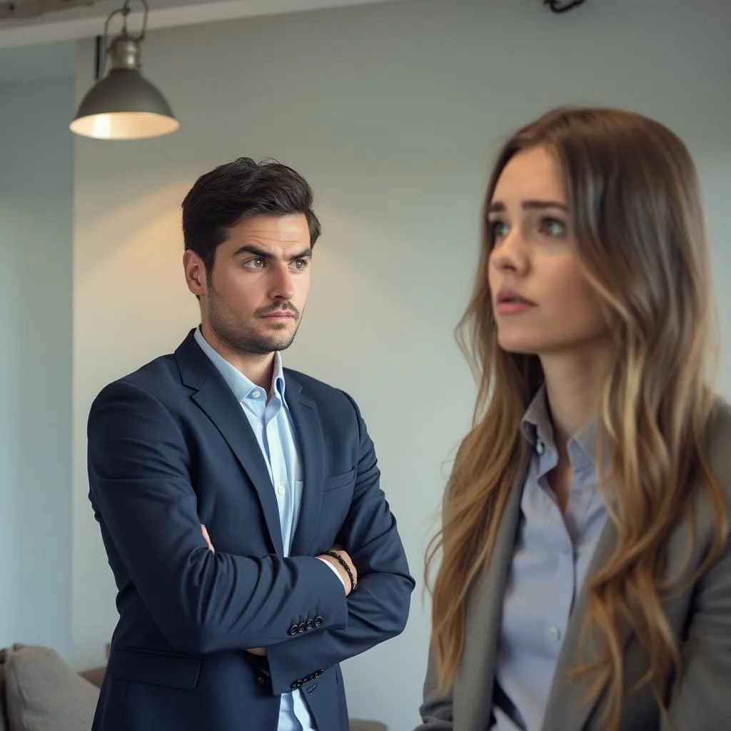 Person hiding information during consultation